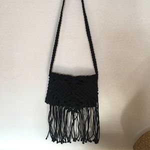 Small, Black Crochet Purse
